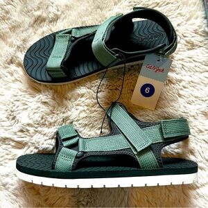 NWT Boys Sz 6 Green Emery Ankle Strap Sandals - Cat & Jack™